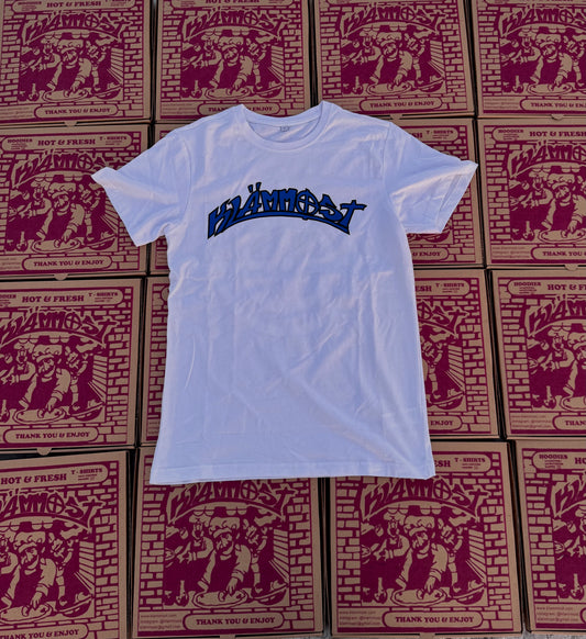 Klämmost - White/Blue Shoota T-shirt